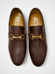 Premium Leather Loafers-Rich Brown