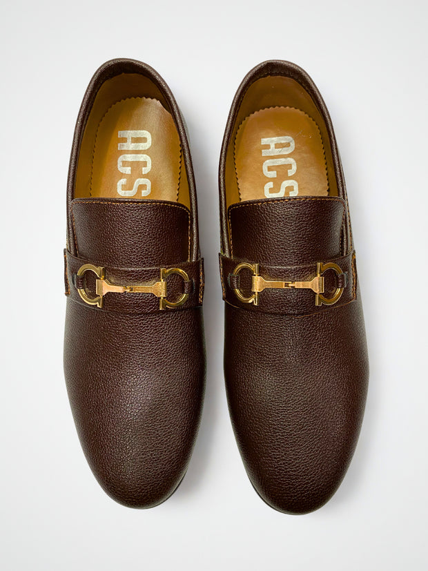 Premium Leather Loafers-Rich Brown