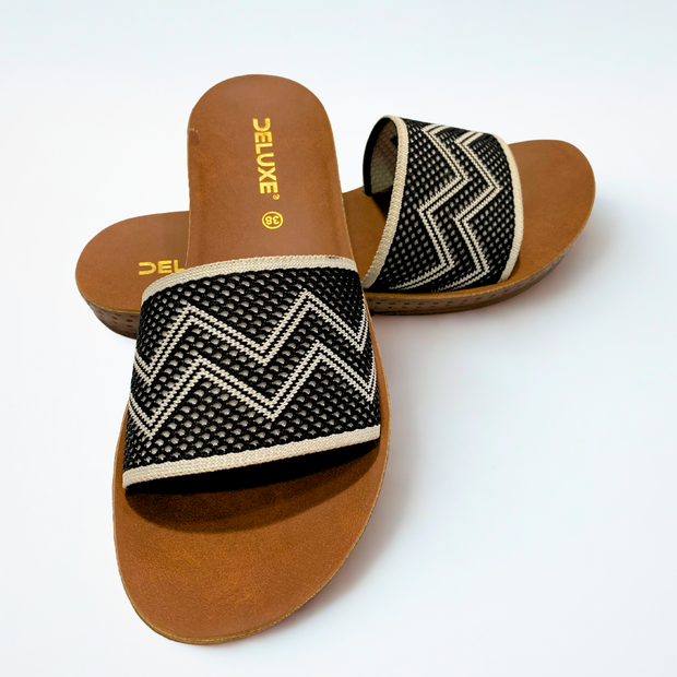 Deluxe Knitted Slip-On Sandals