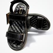 Deluxe Black Leather Sandals