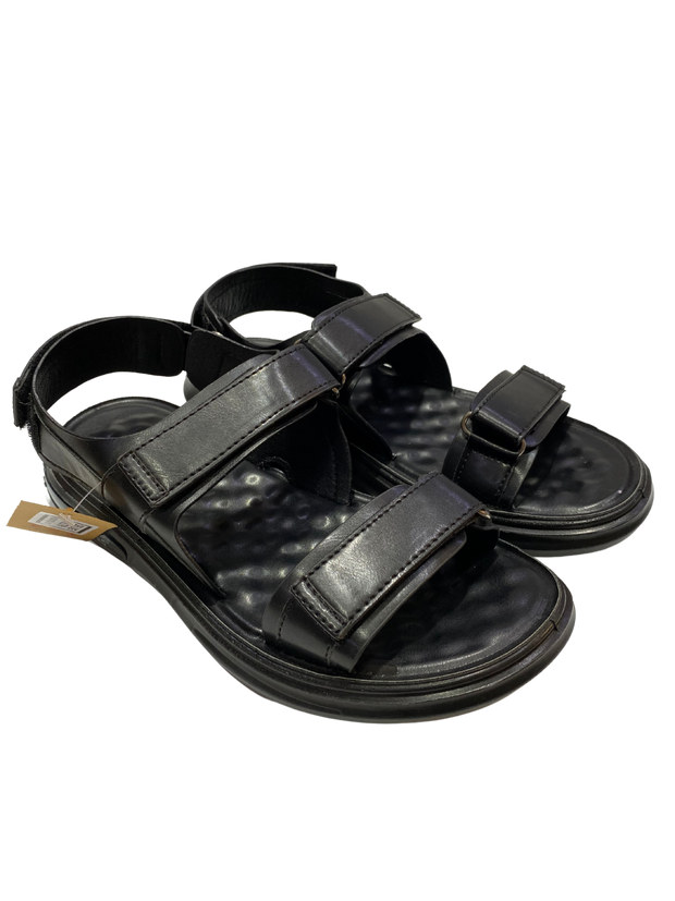 Deluxe Black Leather Sandals